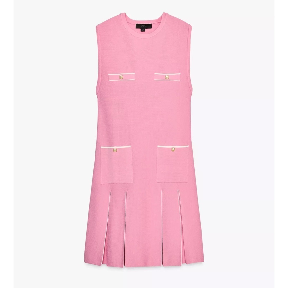 Zara Pleated Knit Dress